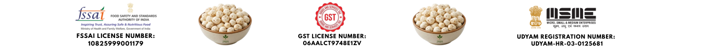 Home tashi naturals makhana license numbers