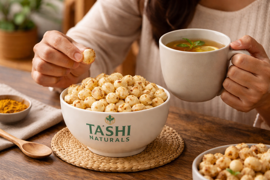 diabetic friendly snack makhana tea time